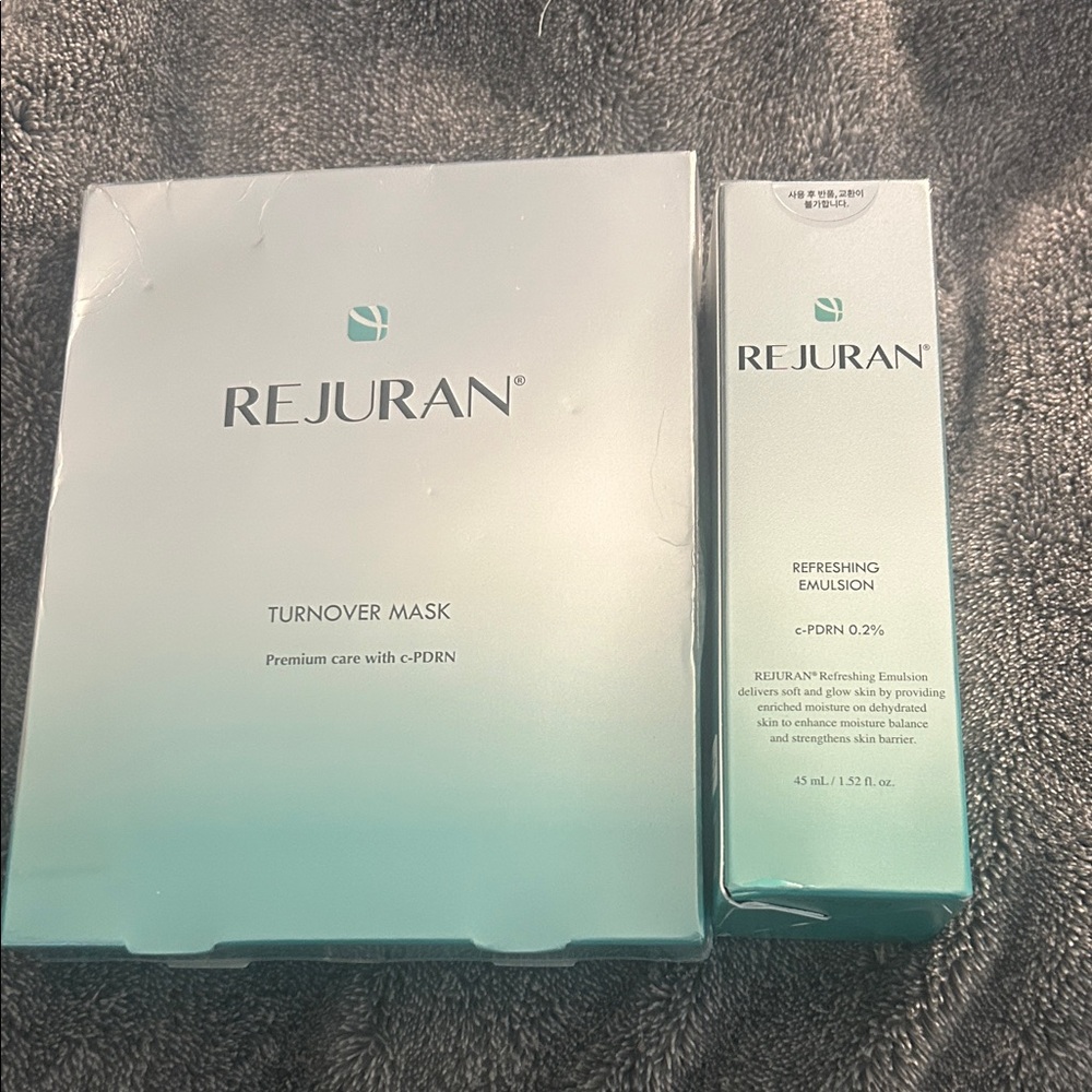 NWT Rejuran Turnover Mask and Refreshing Emulsion Set